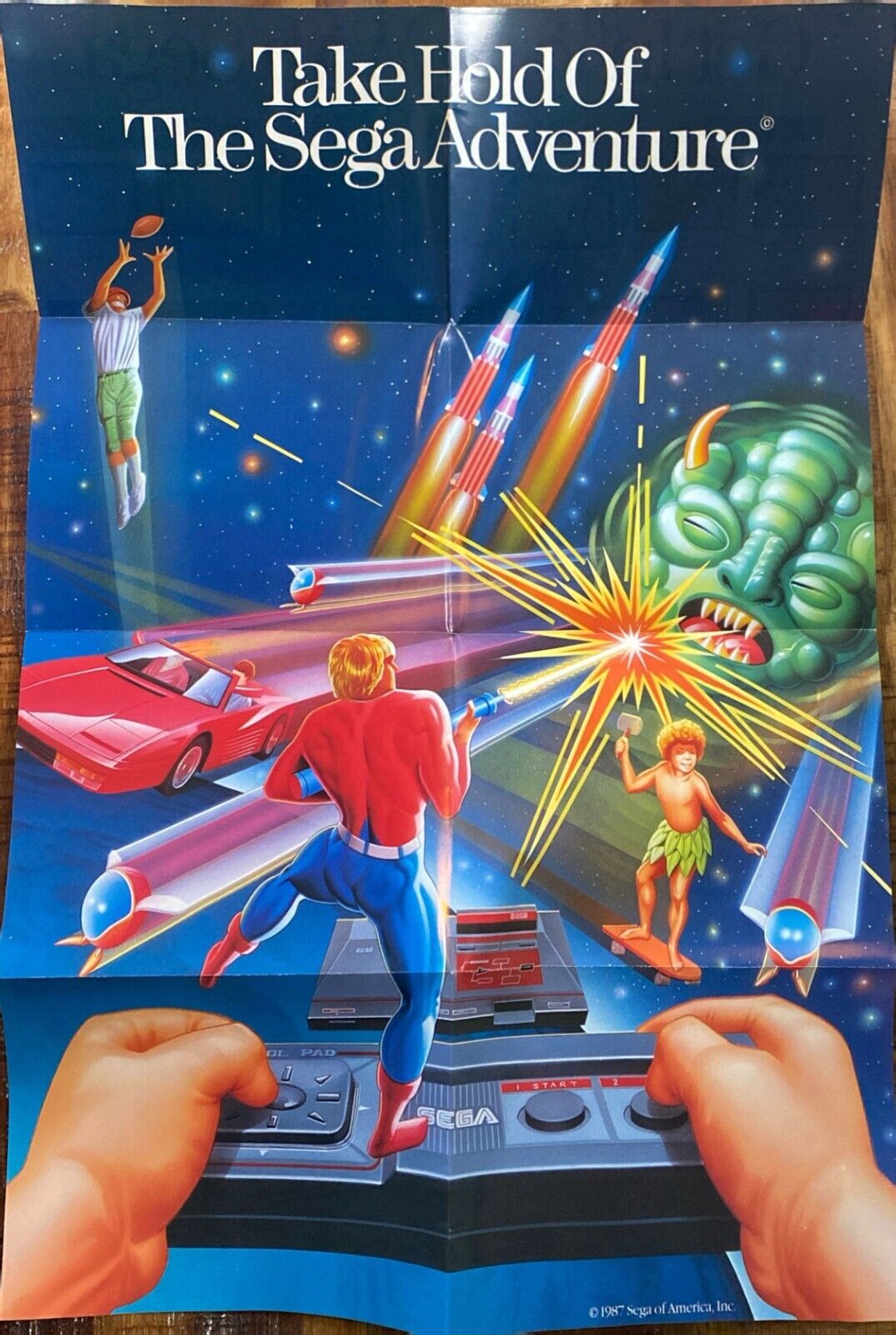Take Hold of the Sega Adventure Master System 1987 Poster Insert