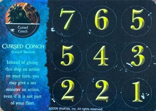 WizKids Pirates CSG of Davy Jones' Curse 107 Cursed Conch Unpunched