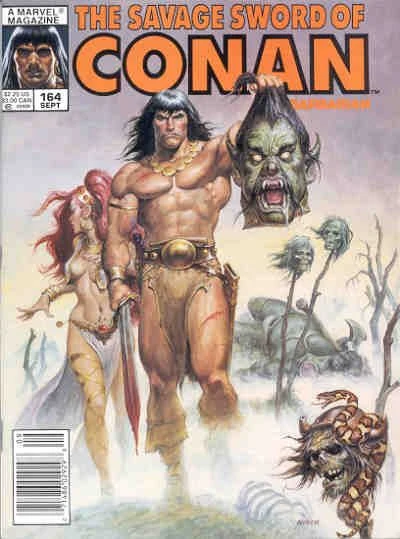 Marvel Magazine Savage Sword of Conan #164 Copper Age 1989