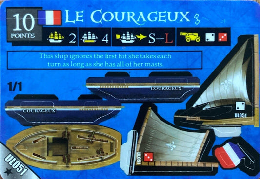 WizKids Pirates CSG of the Revolution UL051 Le Courageux Unpunched