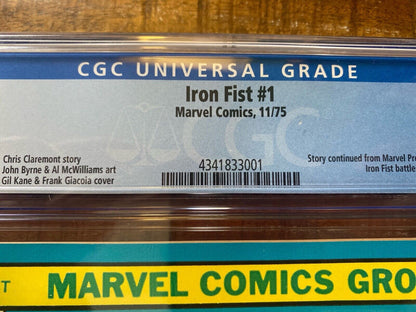 Marvel Comics Iron Fist #1 Bronze Age 1975 CGC 9.6 Blue Label