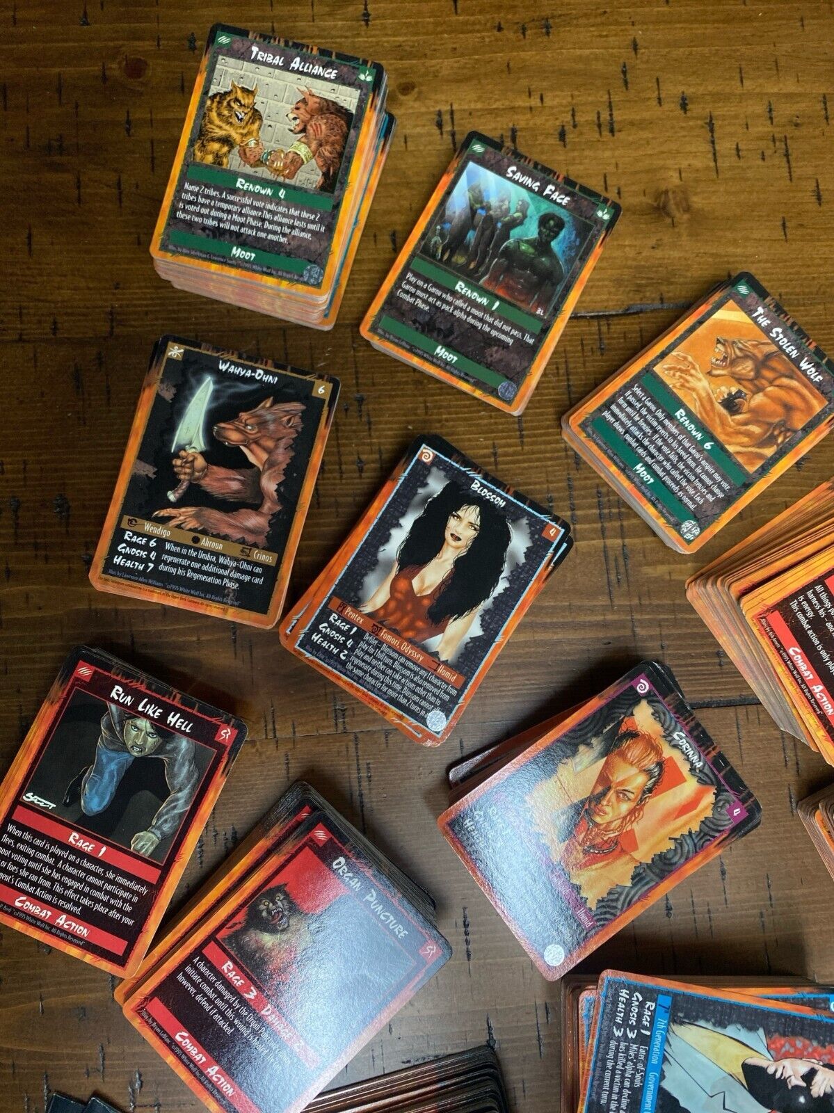 Large Lot of 1400+ Whitewolf Rage: Werewolf - The Apocalypse Cards TCG CCG