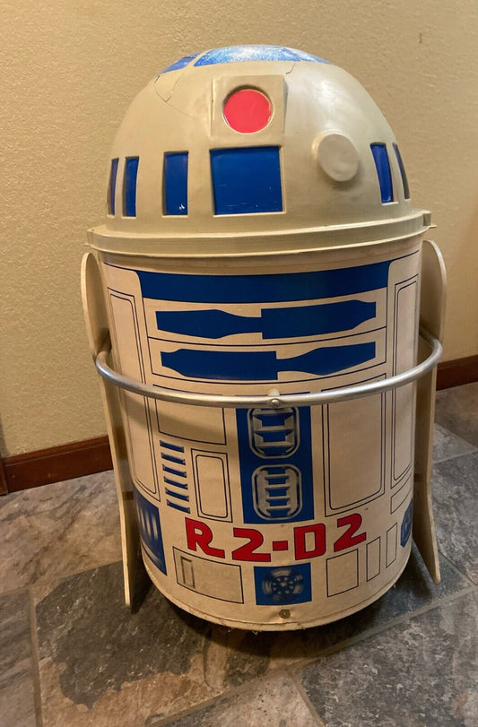 Vintage 1983 R2-D2 Rolling Toy Tote Toy Box Complete Clean