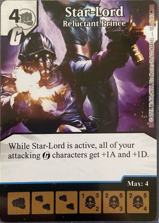 Wizkids Marvel Dice Masters Star-Lord Reluctant Prince Promo