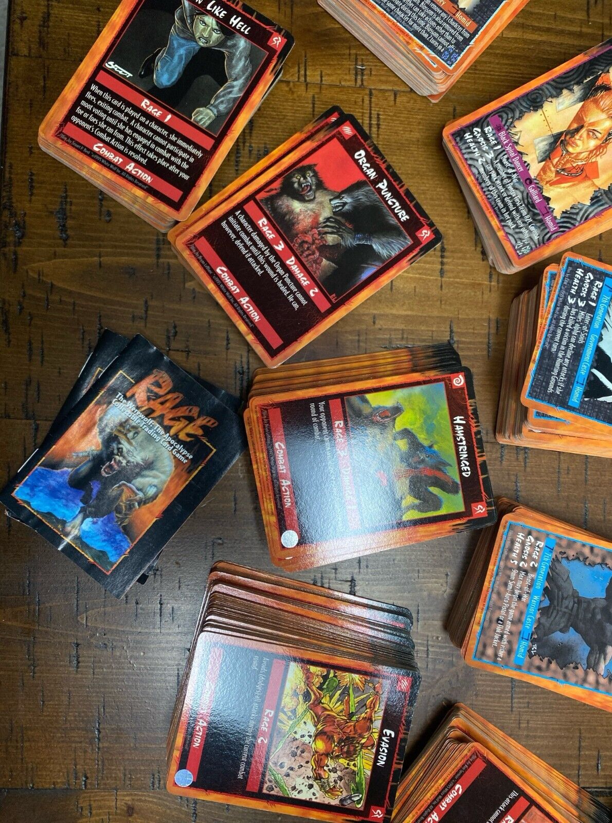 Large Lot of 1400+ Whitewolf Rage: Werewolf - The Apocalypse Cards TCG CCG