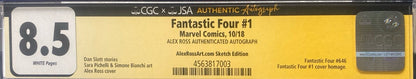 Marvel Fantastic Four #1 CGC 8.5 signed Alex Ross Store Exclusive Homage Sketch