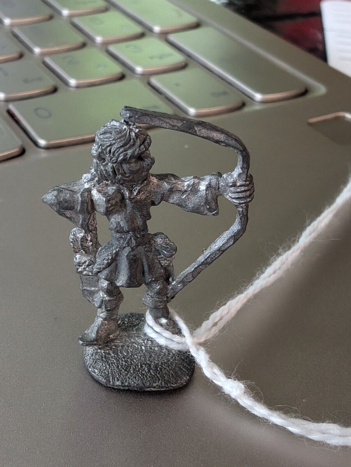 Elf Archer TTRPG Tabletop Pewter Miniature c.1980 Dungeons & Dragons