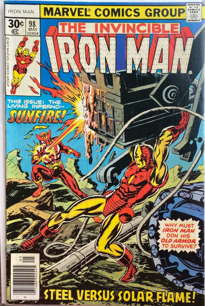 Marvel Comics Iron Man #98 Bronze Age 1977 Sunfire