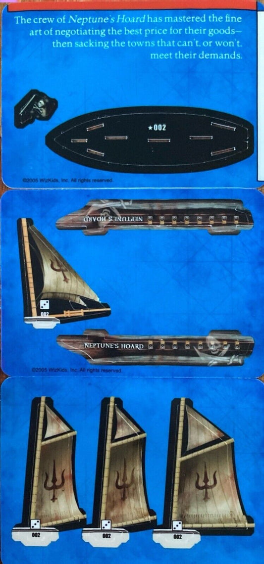 WizKids Pirates CSG of the Revolution 002 Neptune's Hoard Unpunched