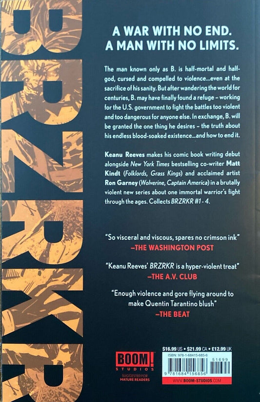 Boom! Comics BRZRKR Volume One 2021 TPB Trade Paperback