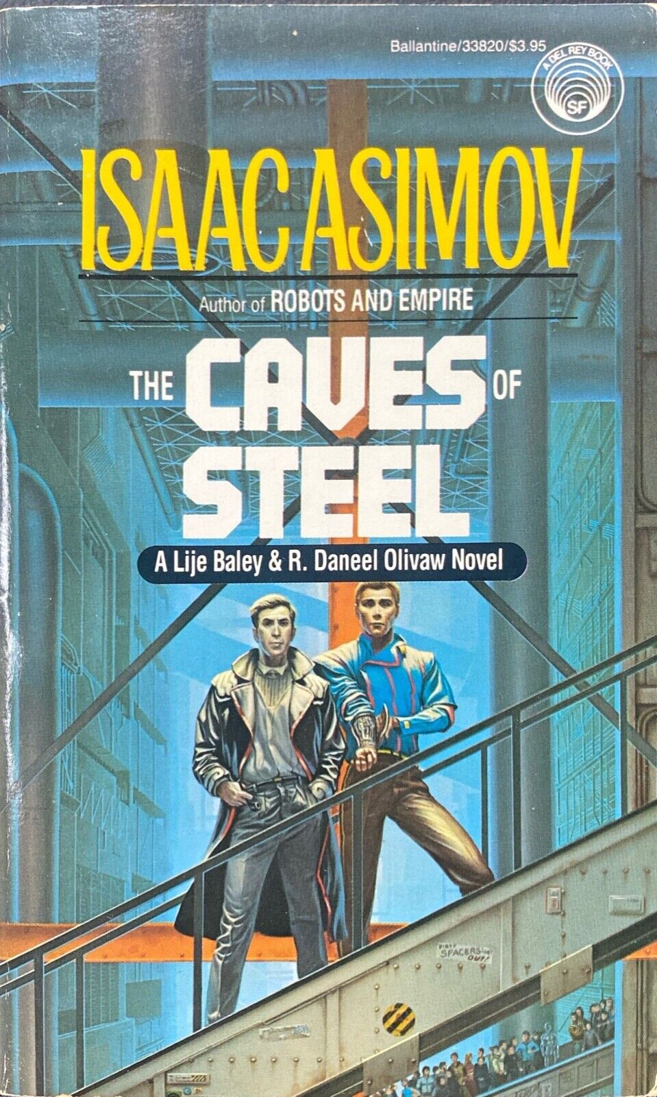 The Caves of Steel by Isaac Asimov 1986 Del Rey Paperback