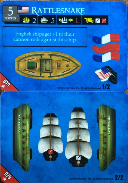 WizKids Pirates CSG of the Revolution 079 Rattlesnake Unpunched