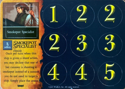 WizKids Pirates CSG of the Barbary Coast 111 Smokepot Specialist (Spain)