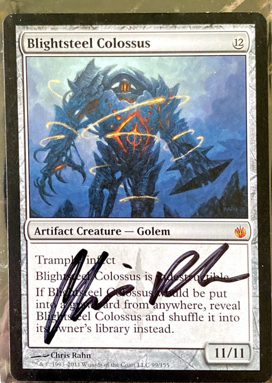 Magic the Gathering (MTG) Blightsteel Colossus Mirrodin Besieged Signed