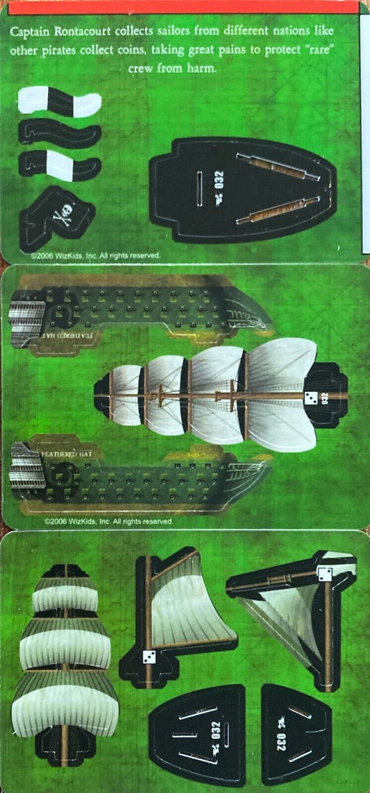 WizKids Pirates CSG of South China Seas 032 Feathered Hat Unpunched