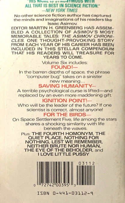 The Asimov Chronicles Volume Six by Isaac Asimov 1991 Ace Paperback