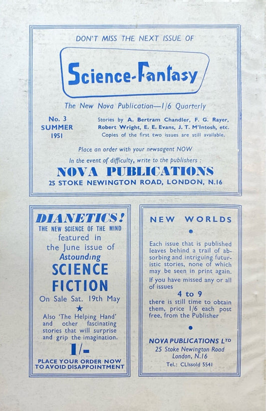New Worlds Magazine Volume 4 No. 10 1951 British Import Science Fiction