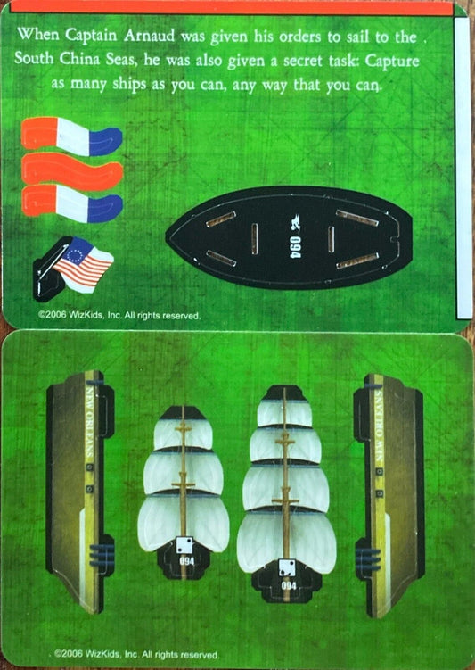 WizKids Pirates CSG of South China Seas 094 USS New Orleans Unpunched