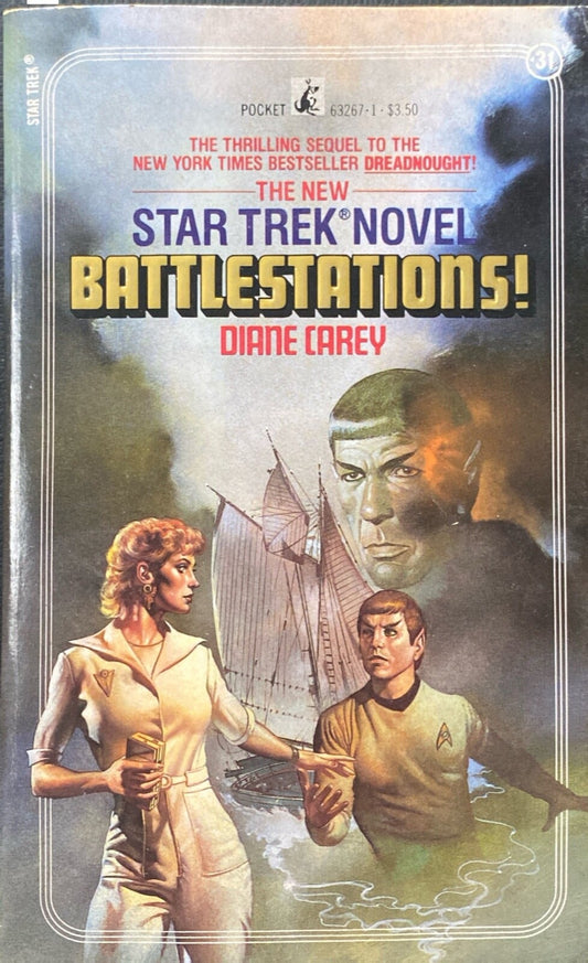 Star Trek #31: Battlestations! by Diane Carey 1986 Pocket Paperback