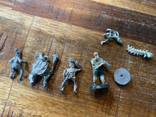 Vintage Riders and Pieces TTRPG Pewter Miniature 1980s TSR Dungeons & Dragons