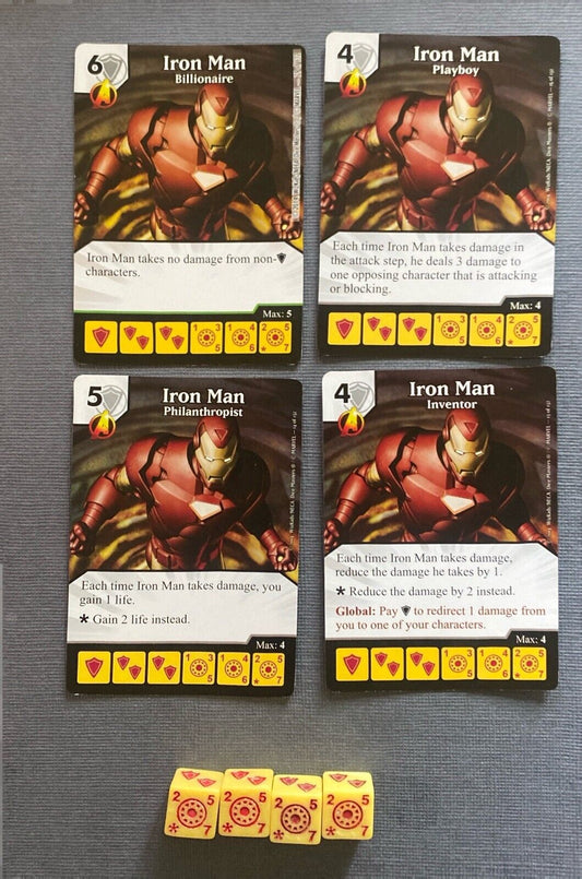 Wizkids Marvel Dice Masters Avengers vs. X-men Iron Man Set +4 dice