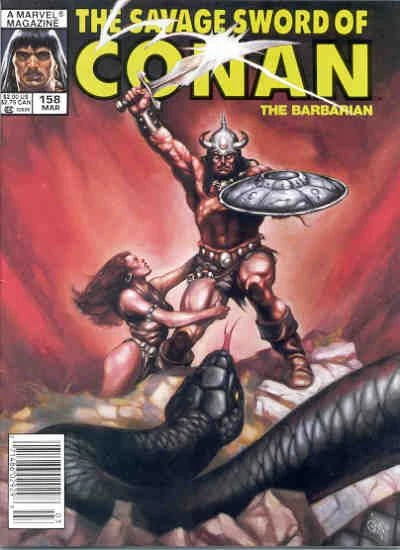 Marvel Magazine Savage Sword of Conan #158 Copper Age 1989