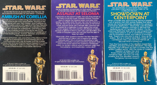 Star Wars: The Corellian Trilogy by Roger MacBride Allen Bantam Paperback