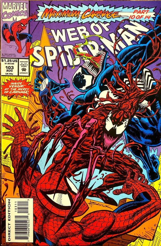 Marvel Comics Web of Spider-man #103 Modern Age 1993 Maximum Carnage