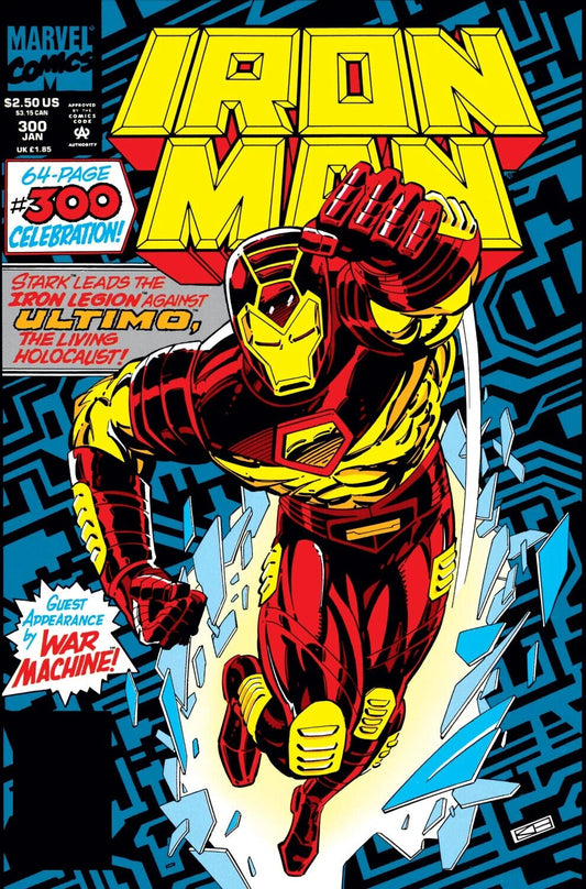 Marvel Comics Iron Man #300 Modern Age 1994 Gold Foil Cover