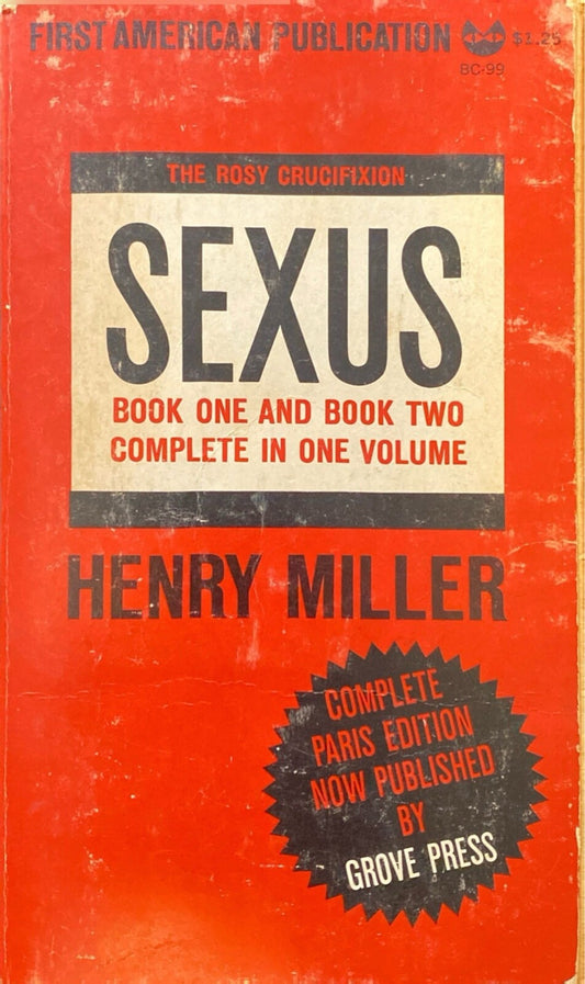 Sexus by Henry Miller 1965 Grove Press BC-99 Paperback First Printing