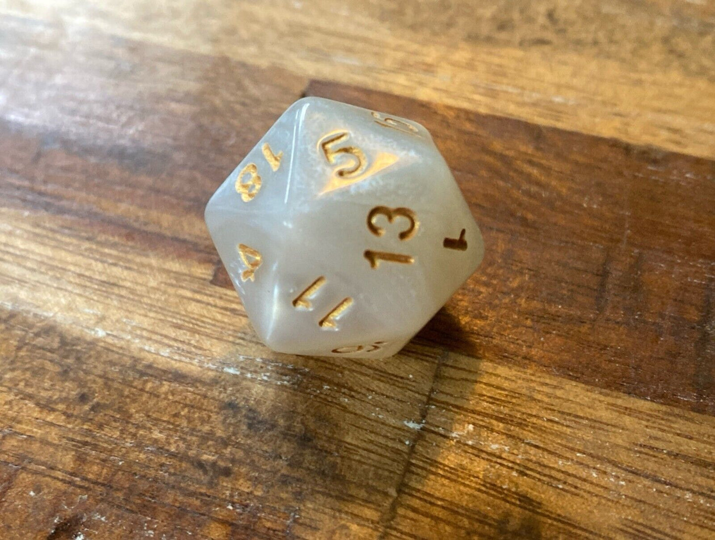 Set of 7 TTRPG Gaming Dice Dungeons & Dragons Pathfinder D20 White Ivory
