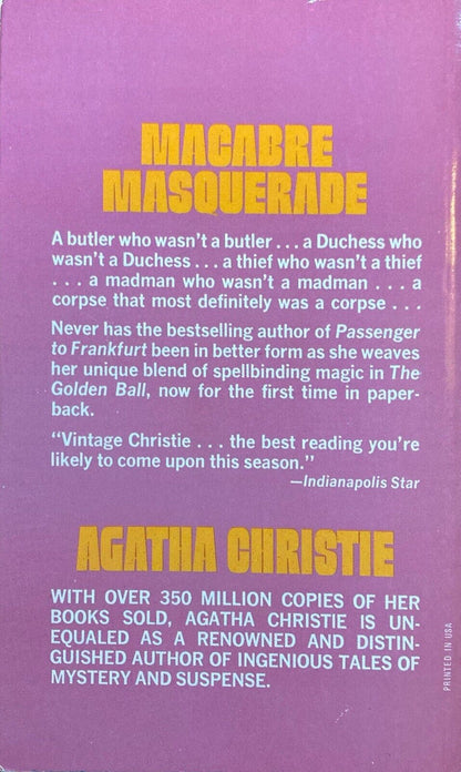 The Golden Ball by Agatha Christie 1972 Dell 53272 Paperback