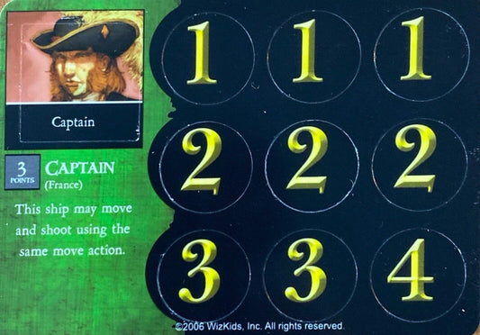 WizKids Pirates CSG of the South China Seas 113 Captain (France)