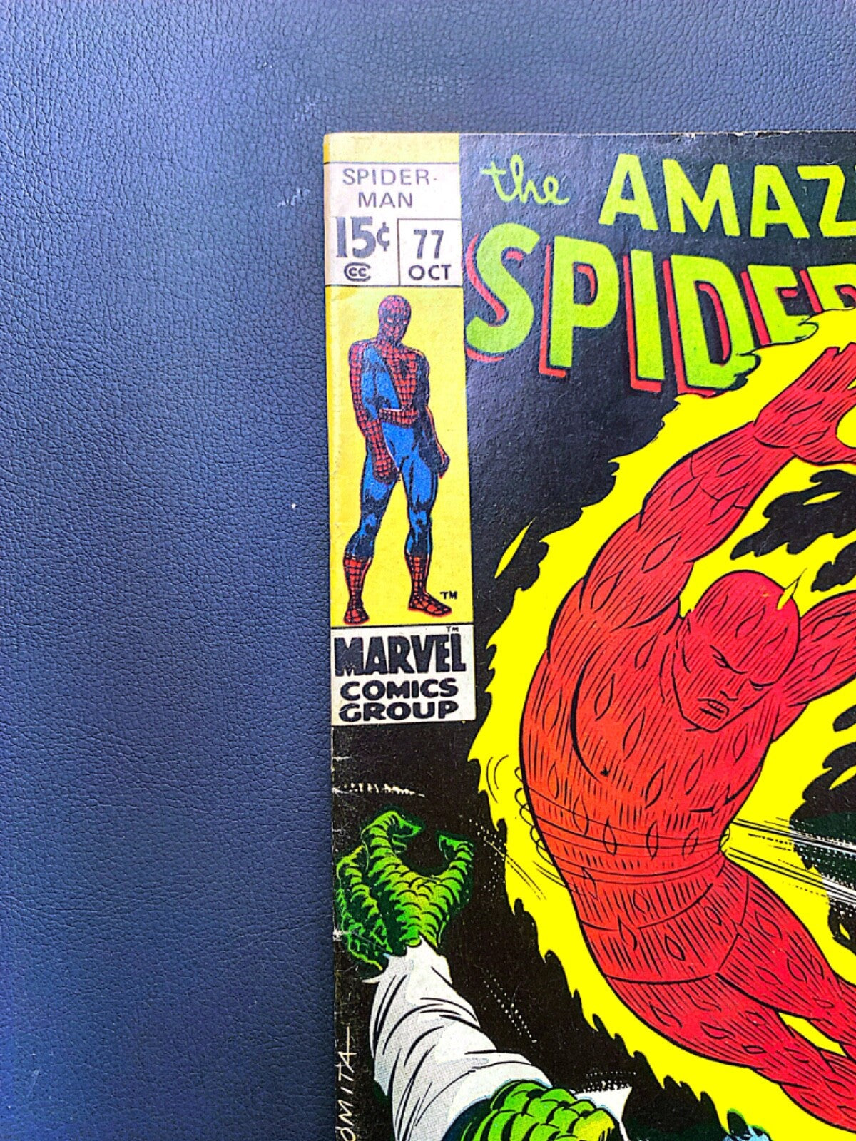 Marvel Comics Amazing Spider-man #77 Silver Age 1969 Lizard Human Torch