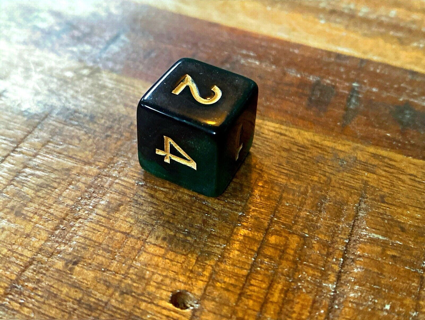 Set of 7 TTRPG Gaming Dice Dungeons & Dragons Pathfinder Forest Green Sparkle