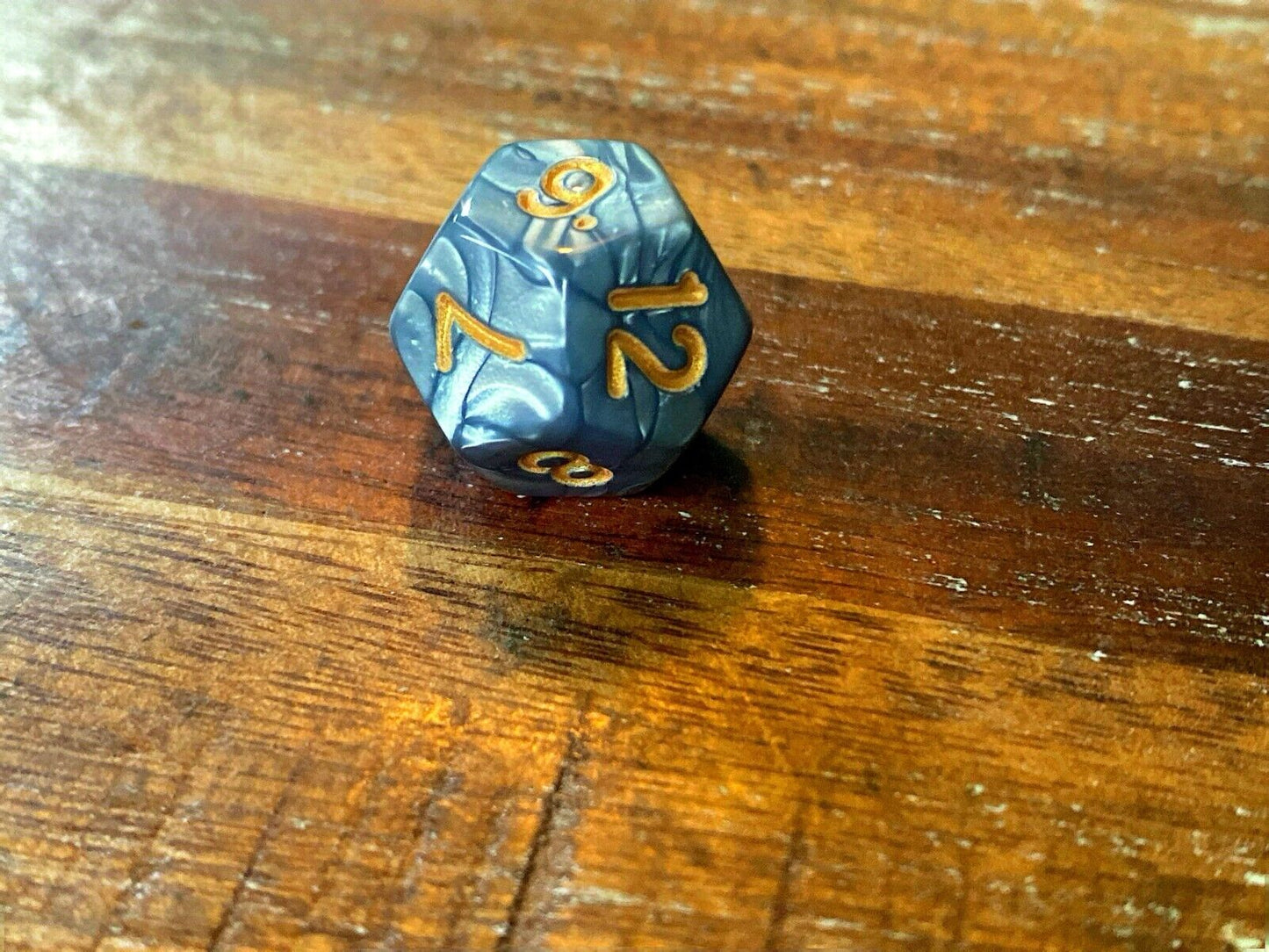 Set of 7 TTRPG Gaming Dice Dungeons & Dragons Pathfinder D20 Gray Marble