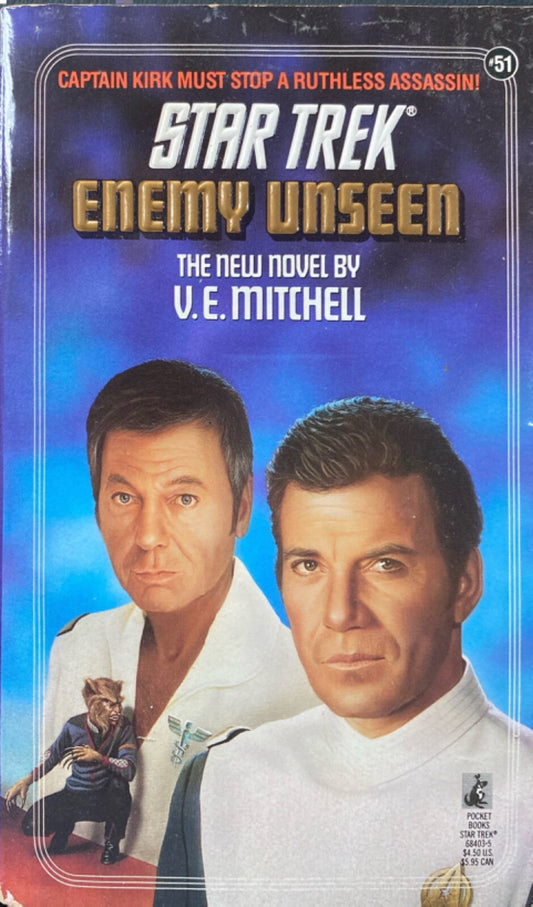 Star Trek #51: Enemy Unseen by V.E. Mitchell 1990 Pocket Paperback