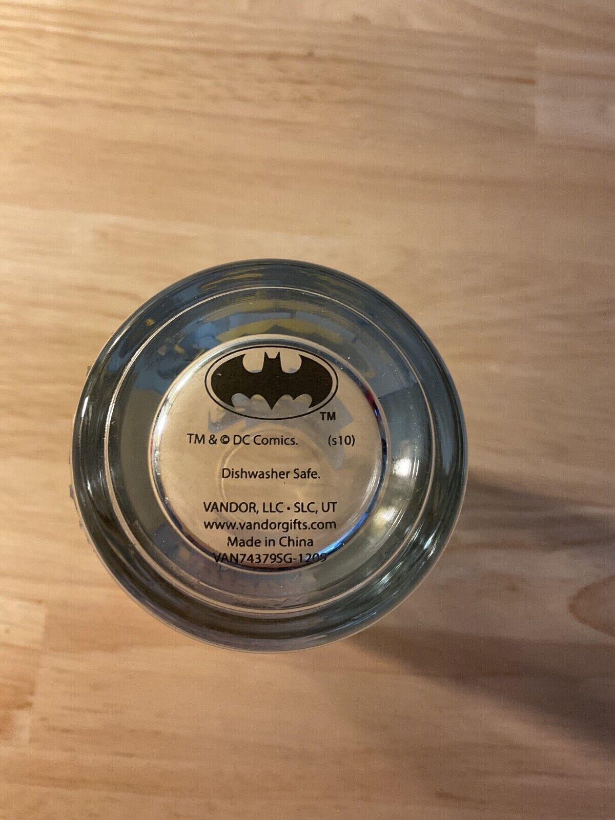Vintage Batman Drinking Glass, Bam! Pow! Bang! DC Comics Superhero Vandor