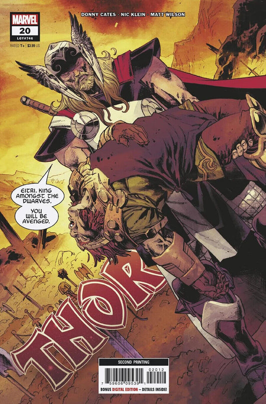 Marvel Comics Thor #20 Legacy #746 Modern Age 2022 Second Printing Variant