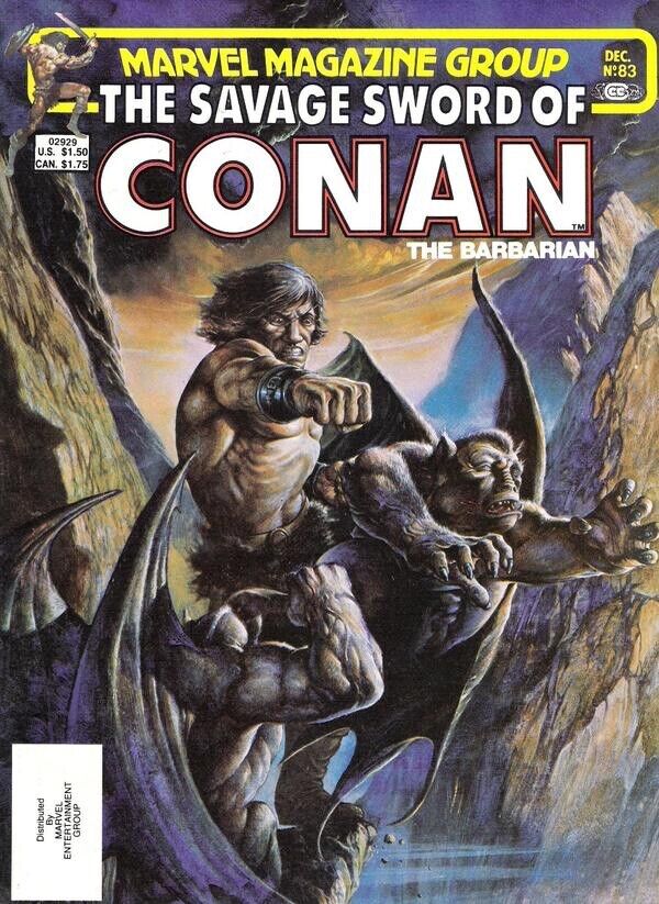 Marvel Magazine Savage Sword of Conan #83 Bronze Age 1982