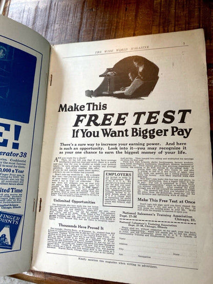 The Wide World Magazine No. 305 Vol. 51 September 1923 London Pulp