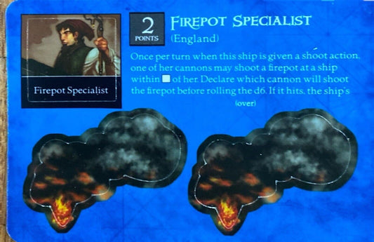 WizKids Pirates CSG of the Revolution 039 Firepot Specialist (England) Unpunched