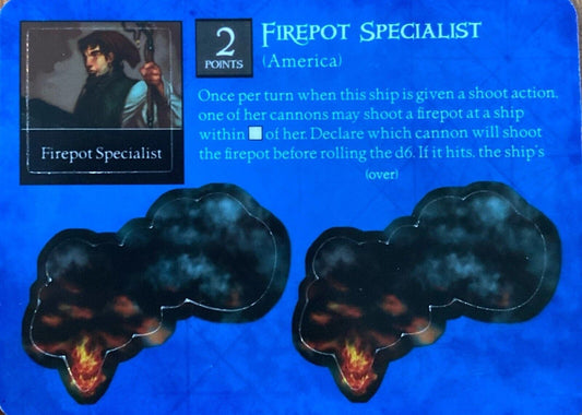WizKids Pirates CSG of the Revolution UL102 Firepot Specialist America Unpunched