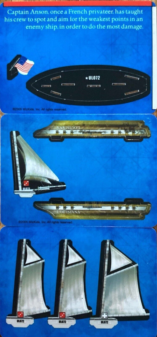 WizKids Pirates CSG of the Revolution UL072 Louisiana Unpunched