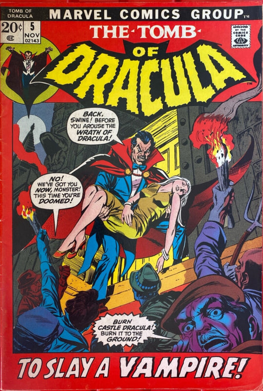 Marvel Comics Tomb of Dracula #5 Bronze Age 1972