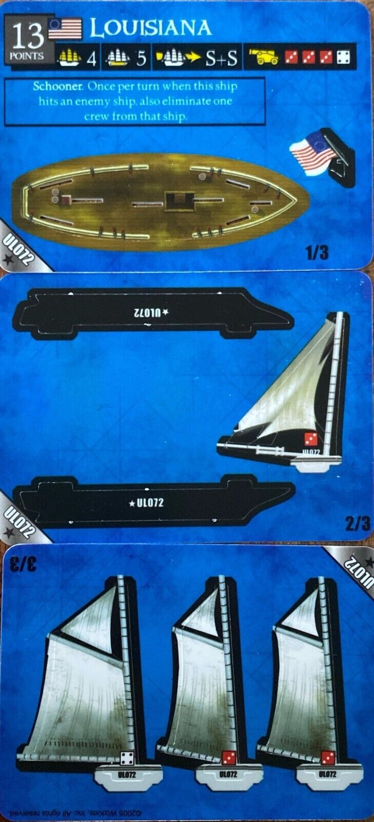 WizKids Pirates CSG of the Revolution UL072 Louisiana Unpunched