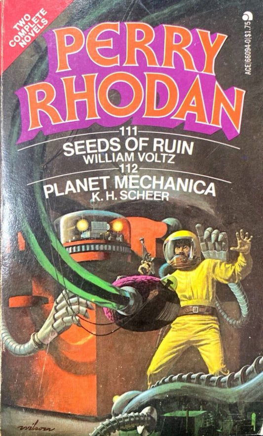 Perry Rhodan 111 Seeds of Ruin & 112 Planet Mechanica 1977 Ace Paperback