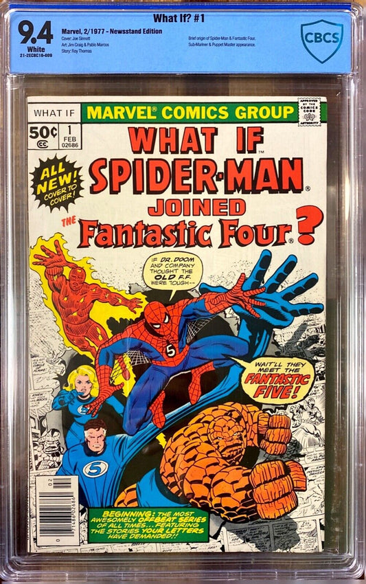 Marvel Comics What If #1 1977 CBCS 9.4 Not CGC Spider-man Fantastic Four
