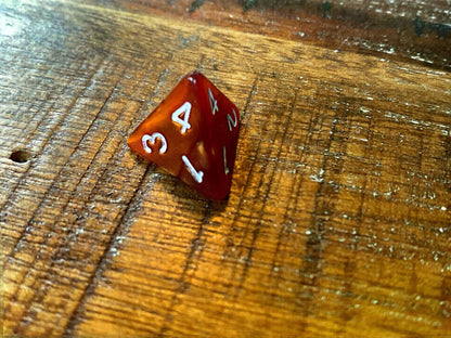 Set of 7 TTRPG Gaming Dice Dungeons & Dragons Pathfinder D20 Tiger Eye Marble