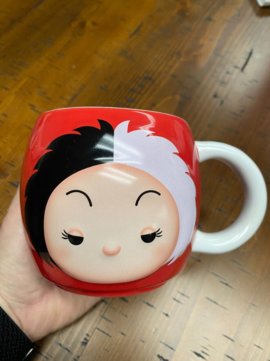 Authentic Disney Tsum Tsum Cruella de Vil Red Coffee Tea Mug